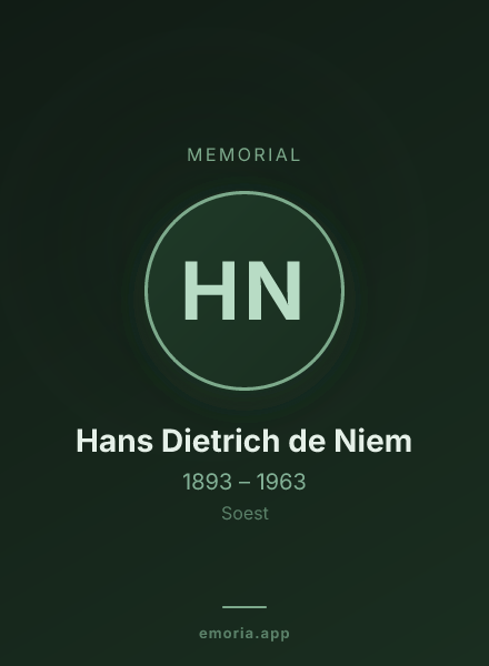 Memorial portrait of Hans Dietrich de Niem