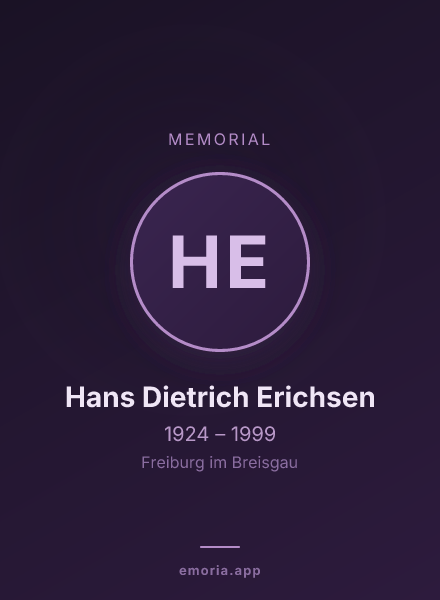 Memorial portrait of Hans Dietrich Erichsen