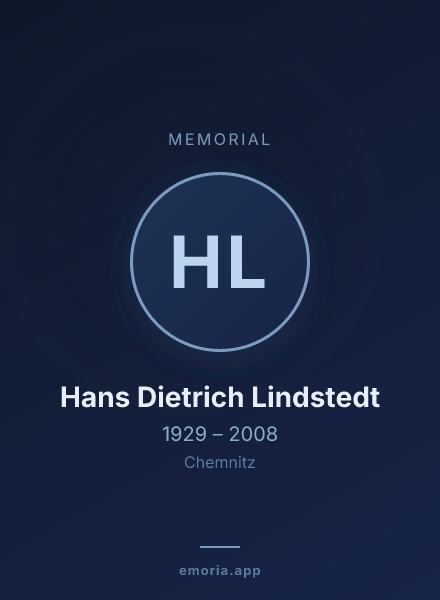Memorial portrait of Hans Dietrich Lindstedt