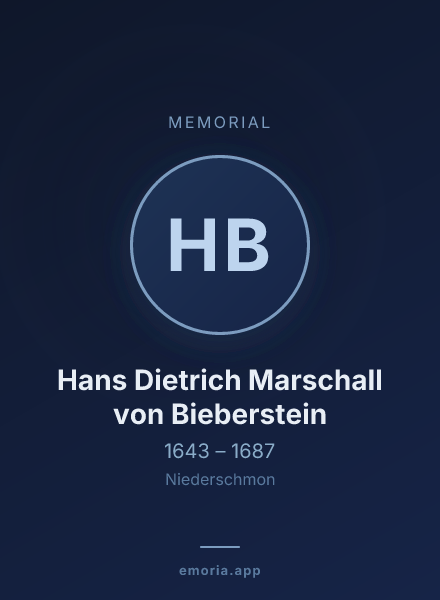 Memorial portrait of Hans Dietrich Marschall von Bieberstein