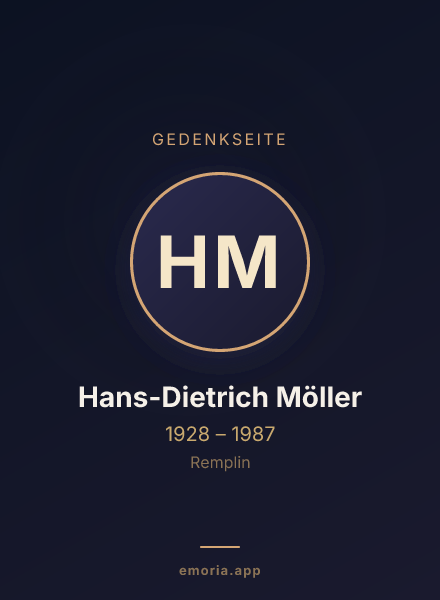 Gedenkportrait von Hans-Dietrich Möller