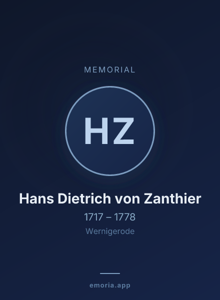 Memorial portrait of Hans Dietrich von Zanthier