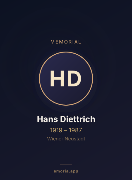 Memorial portrait of Hans Diettrich