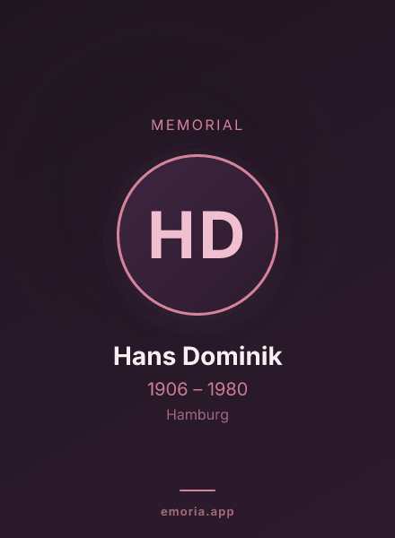 Memorial portrait of Hans Dominik