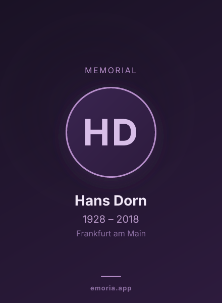 Memorial portrait of Hans Dorn