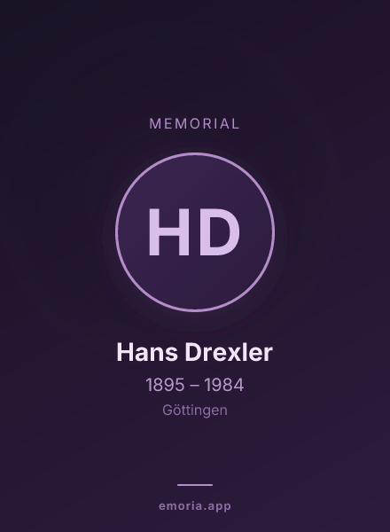 Memorial portrait of Hans Drexler