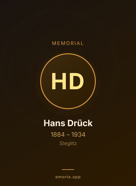 Memorial portrait of Hans Drück