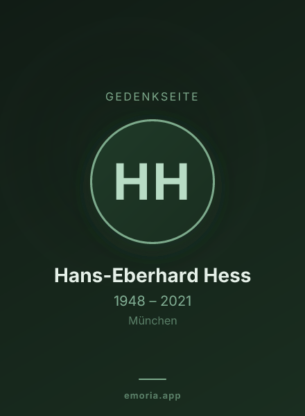 Gedenkportrait von Hans-Eberhard Hess