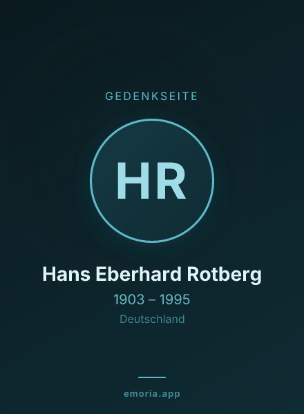 Gedenkportrait von Hans Eberhard Rotberg