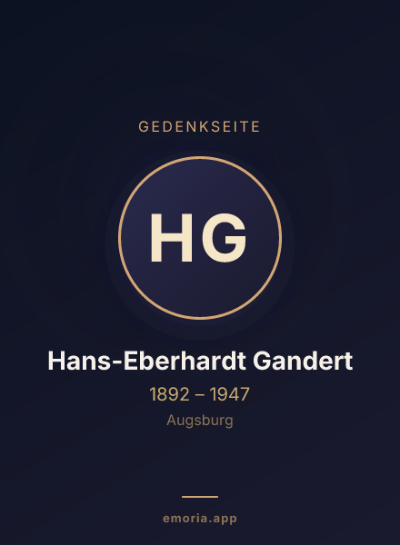 Gedenkportrait von Hans-Eberhardt Gandert