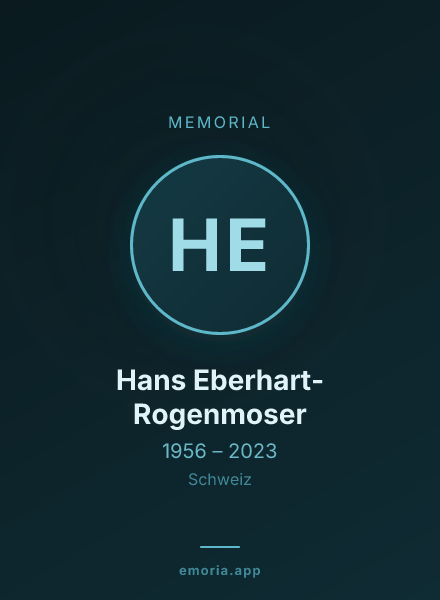 Memorial portrait of Hans Eberhart-Rogenmoser