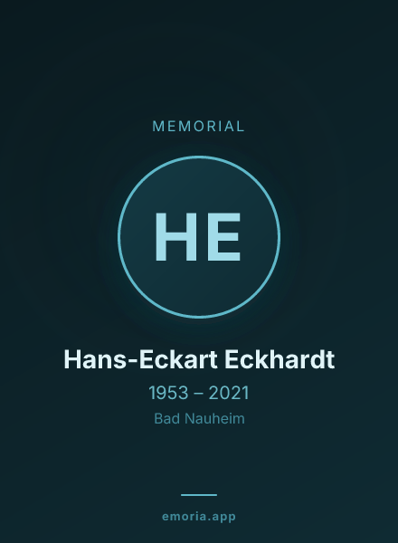 Memorial portrait of Hans-Eckart Eckhardt