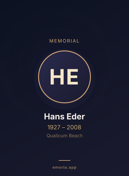 Memorial portrait of Hans Eder