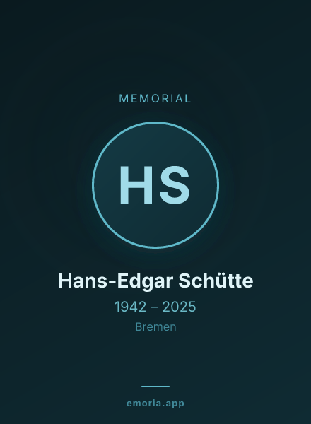 Memorial portrait of Hans-Edgar Schütte