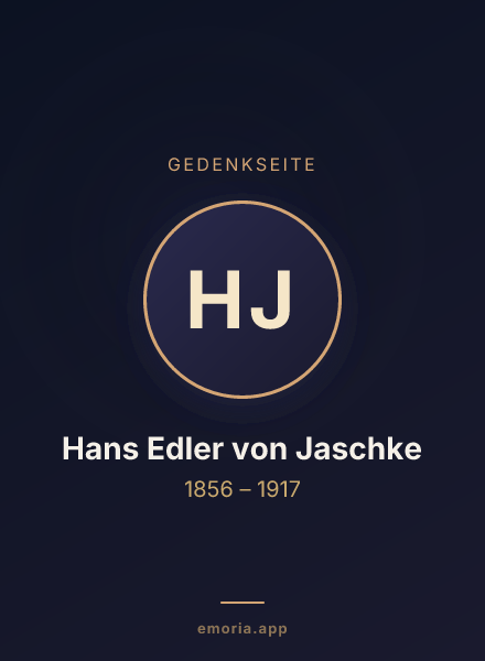 Gedenkportrait von Hans Edler von Jaschke