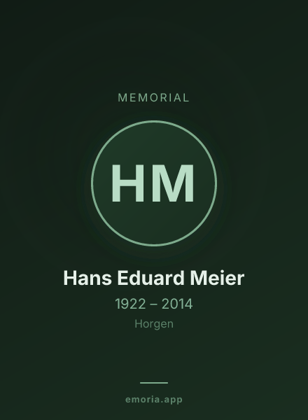 Memorial portrait of Hans Eduard Meier