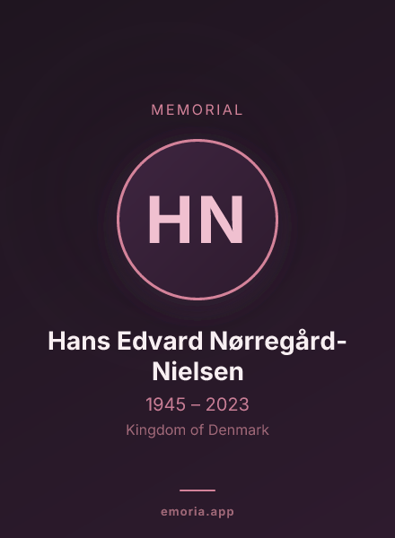 Memorial portrait of Hans Edvard Nørregård-Nielsen