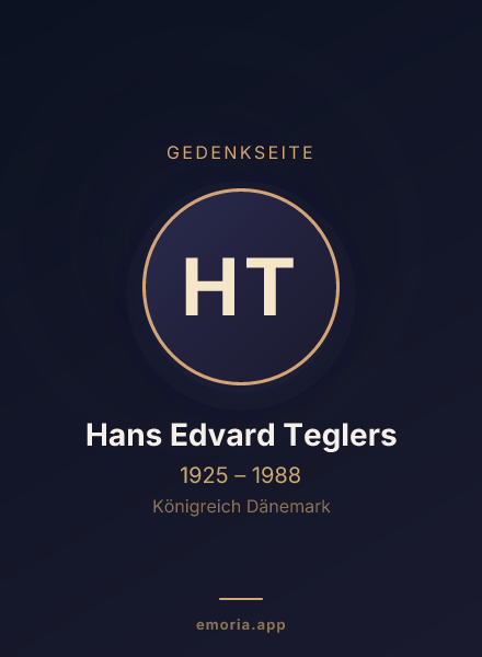 Gedenkportrait von Hans Edvard Teglers