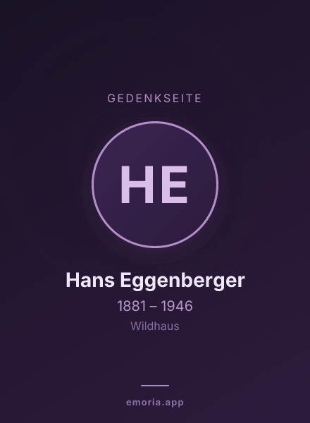 Gedenkportrait von Hans Eggenberger