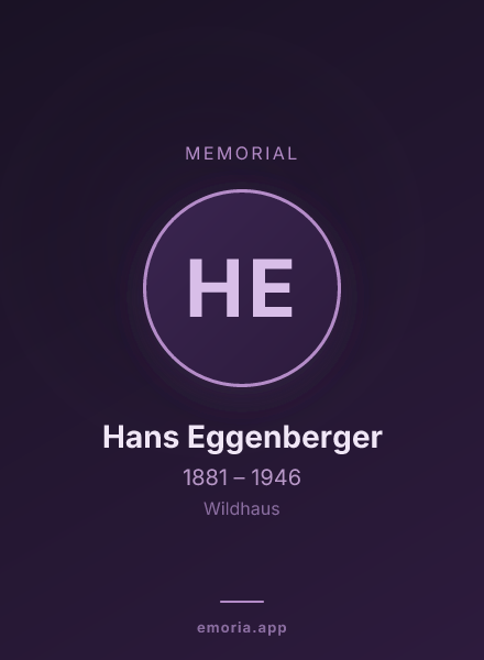 Memorial portrait of Hans Eggenberger
