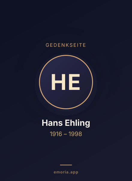 Gedenkportrait von Hans Ehling