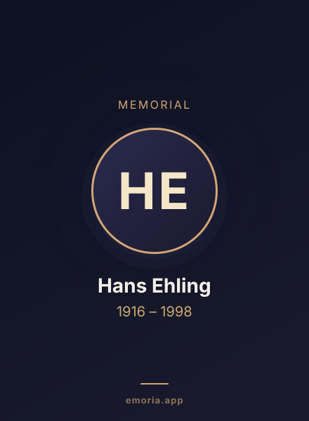 Memorial portrait of Hans Ehling