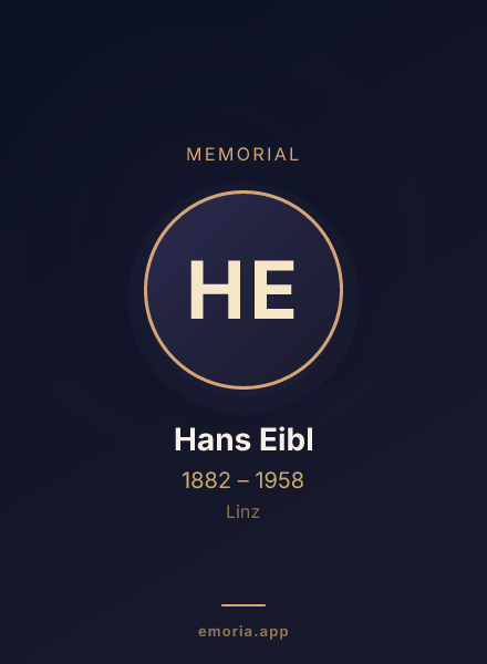 Memorial portrait of Hans Eibl