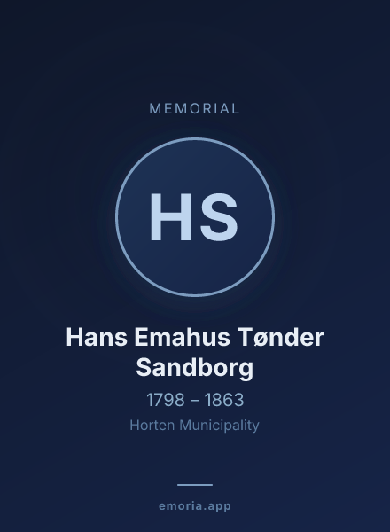 Memorial portrait of Hans Emahus Tønder Sandborg