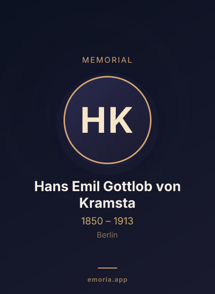 Memorial portrait of Hans Emil Gottlob von Kramsta