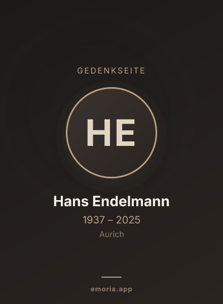 Gedenkportrait von Hans Endelmann