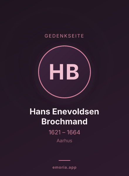 Gedenkportrait von Hans Enevoldsen Brochmand