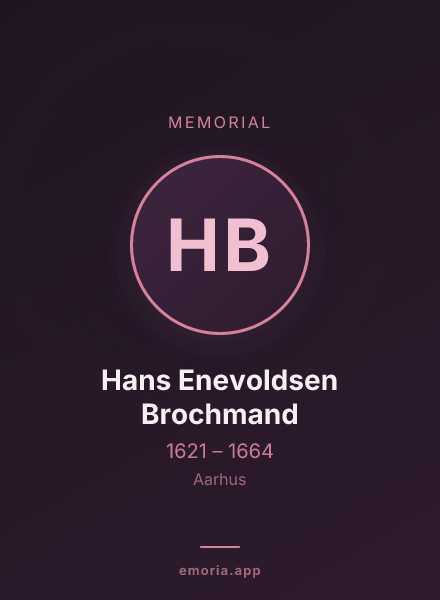 Memorial portrait of Hans Enevoldsen Brochmand