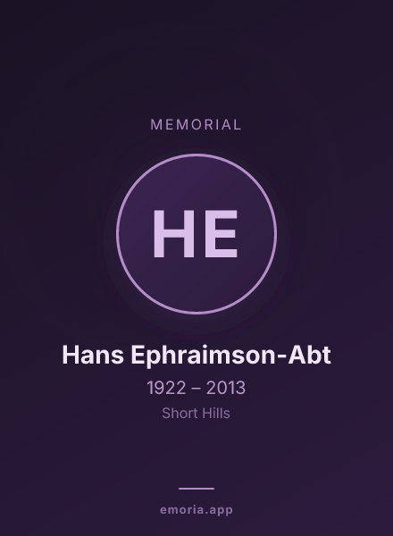 Memorial portrait of Hans Ephraimson-Abt