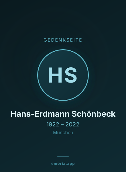 Gedenkportrait von Hans-Erdmann Schönbeck