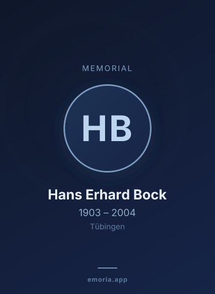 Memorial portrait of Hans Erhard Bock