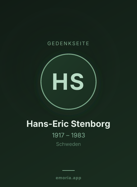 Gedenkportrait von Hans-Eric Stenborg