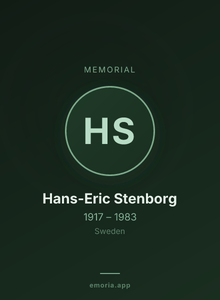 Memorial portrait of Hans-Eric Stenborg