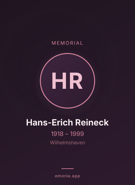 Memorial portrait of Hans-Erich Reineck