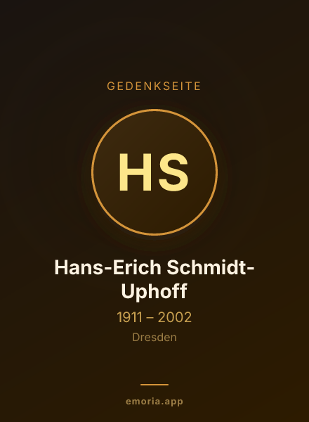 Gedenkportrait von Hans-Erich Schmidt-Uphoff