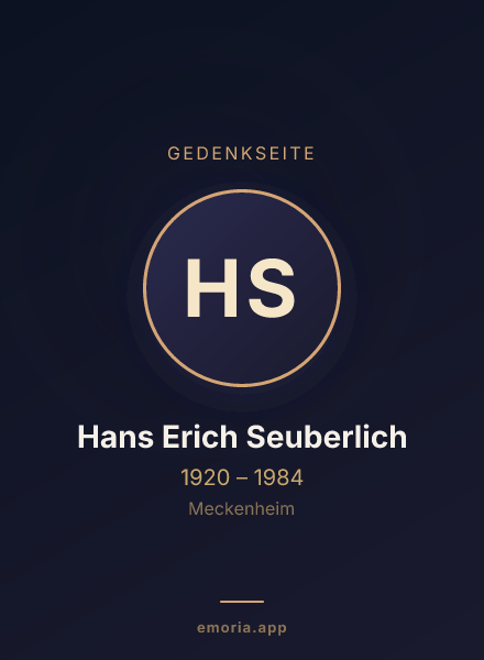 Gedenkportrait von Hans Erich Seuberlich