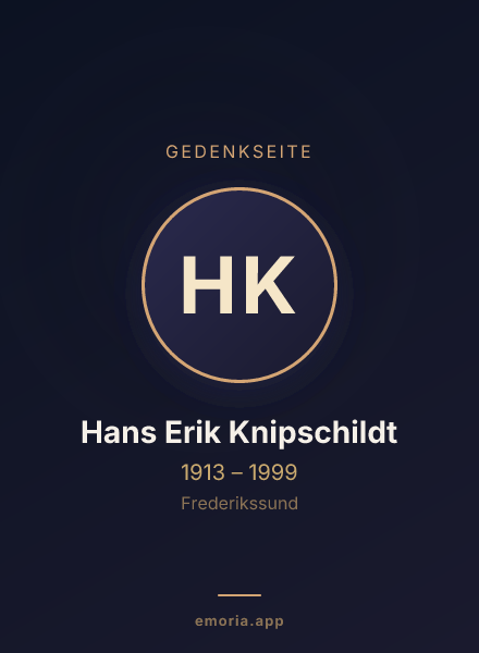 Gedenkportrait von Hans Erik Knipschildt