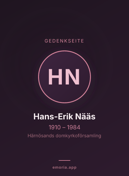 Gedenkportrait von Hans-Erik Nääs