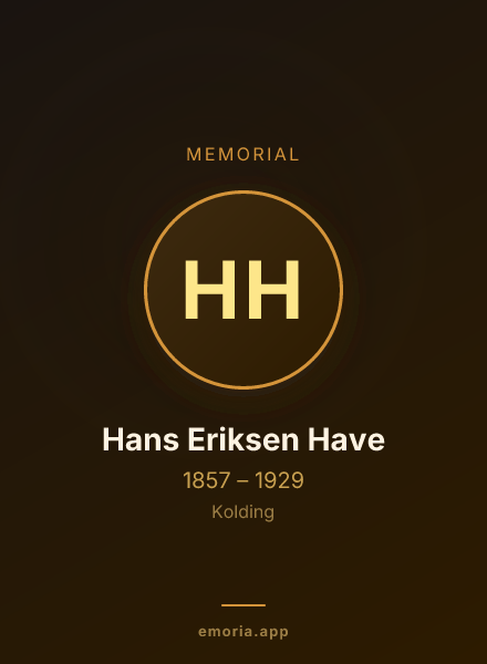 Memorial portrait of Hans Eriksen Have