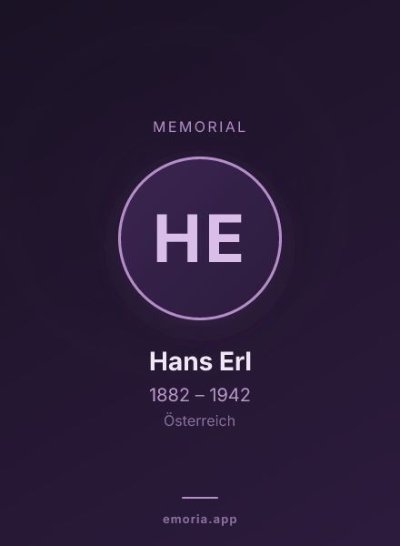 Memorial portrait of Hans Erl