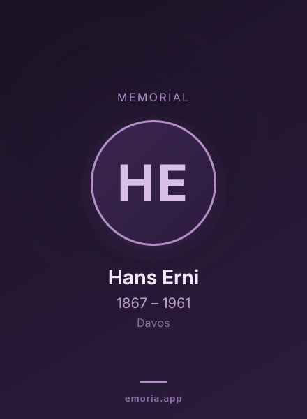 Memorial portrait of Hans Erni