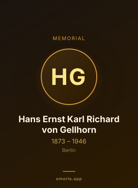 Memorial portrait of Hans Ernst Karl Richard von Gellhorn