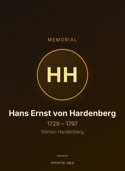 Memorial portrait of Hans Ernst von Hardenberg