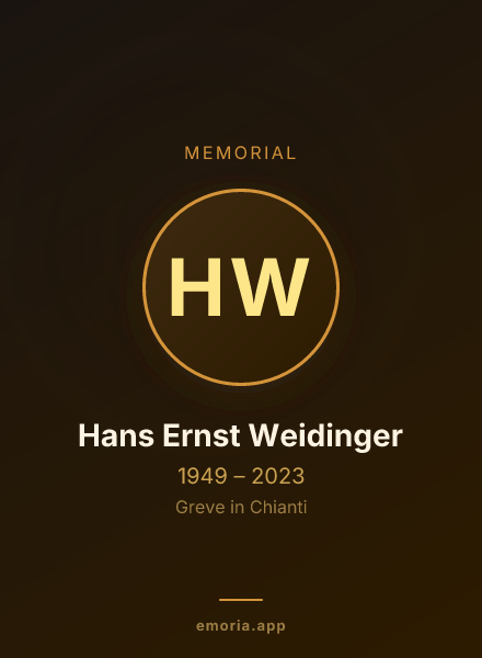 Memorial portrait of Hans Ernst Weidinger
