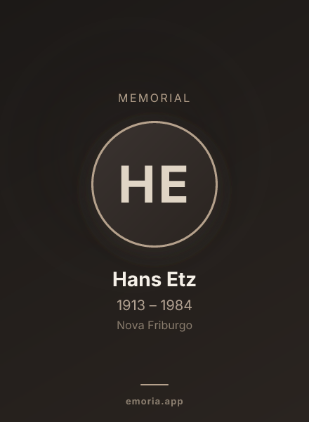 Memorial portrait of Hans Etz