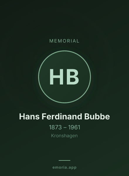 Memorial portrait of Hans Ferdinand Bubbe